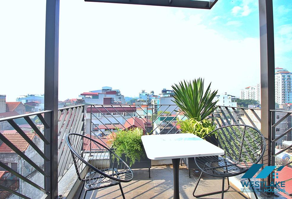 A bright one bedroom apartment for rent in Xuan Dieu area, Tay Ho, Ha Noi
