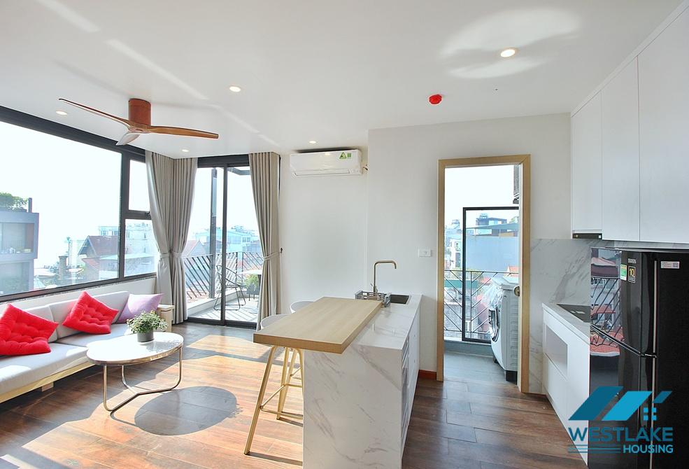 A bright one bedroom apartment for rent in Xuan Dieu area, Tay Ho, Ha Noi