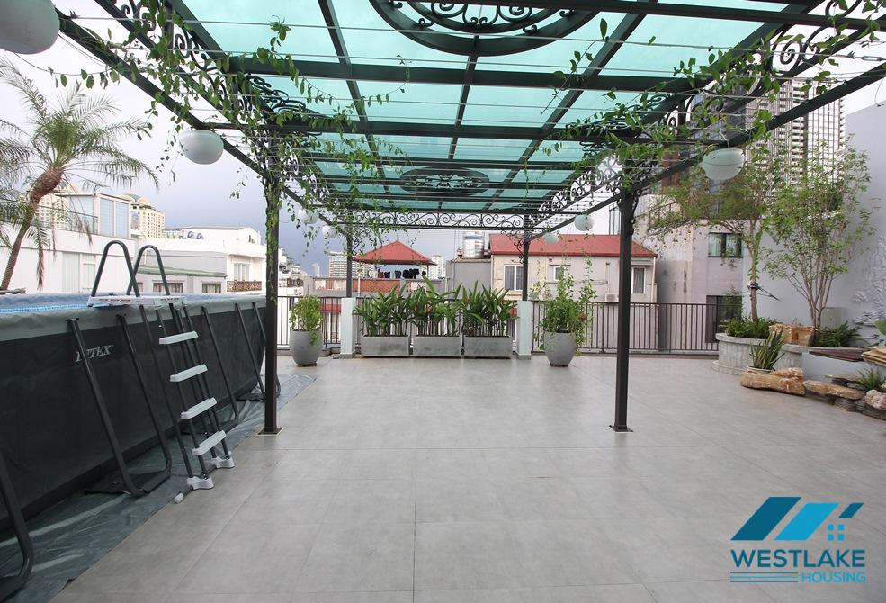 Giant terrace penhouse 4beds apartment for rent in To Ngoc Van st, Tay Ho