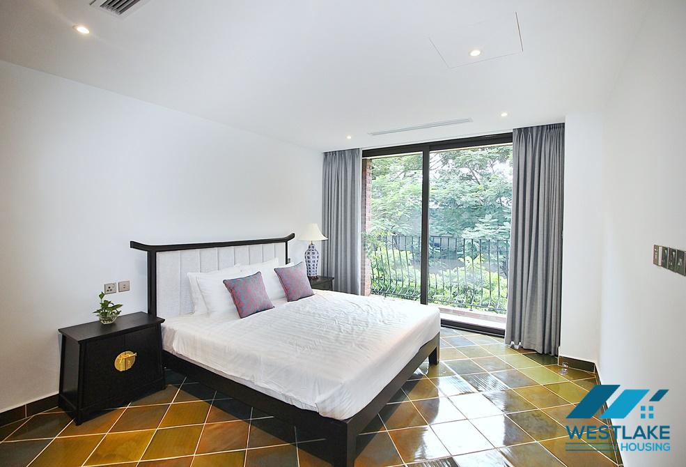 An unique style 4 bedroom apartment for rent in Tay Ho, Ha Noi