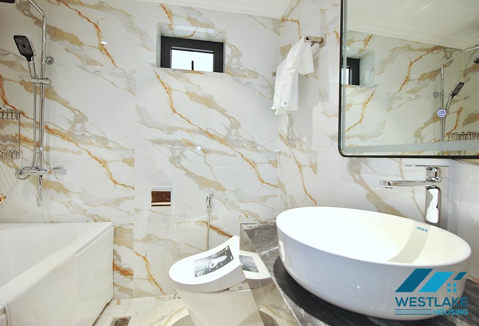 High floor and brand new 4 bedrooms apartment for rent in Tay Ho, Ha Noi