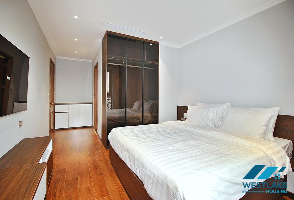 High floor and brand new 4 bedrooms apartment for rent in Tay Ho, Ha Noi