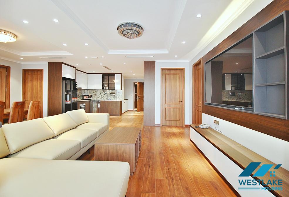High floor and brand new 4 bedrooms apartment for rent in Tay Ho, Ha Noi