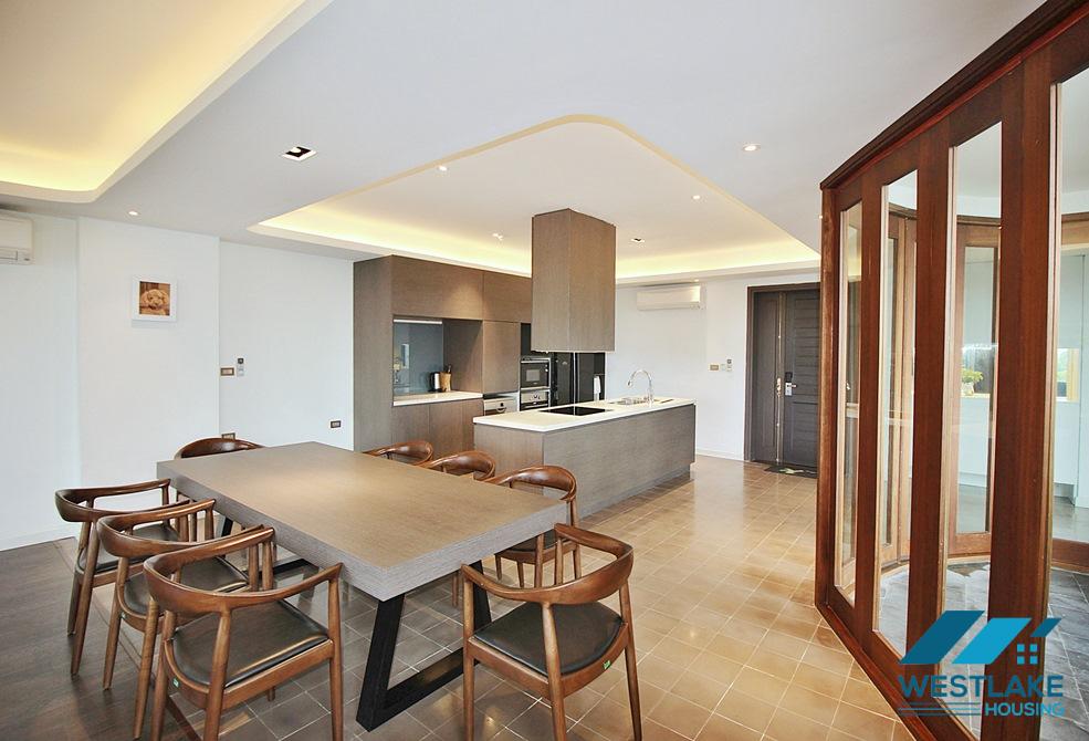 High floor and spacious 3 bedrooms apartment for rent on Quang Khanh street, Tay Ho, Ha Noi