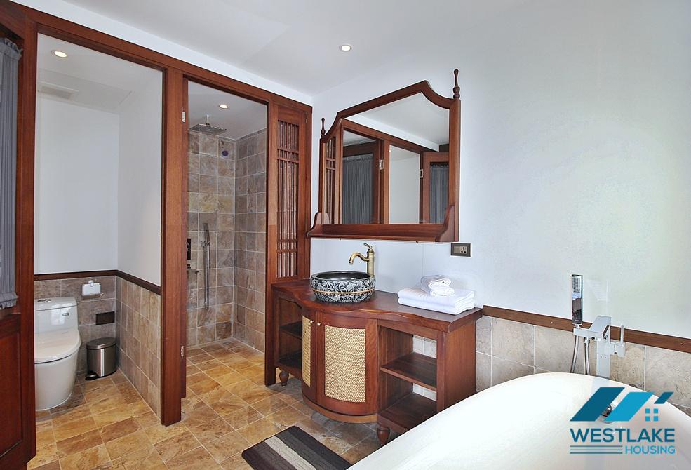 High quality and spacious 04 bedrooms serviced apartment for rent in Tay Ho, Ha Noi