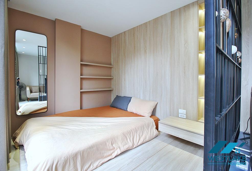A pretty studio with big balcony for rent in Yen Phu, Tay Ho