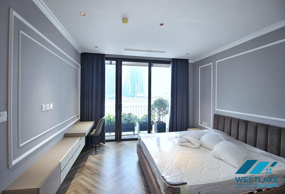 Beautiful 03 bedrooms apartment with nice terrace for rent in Tay Ho ward, Ha Noi
