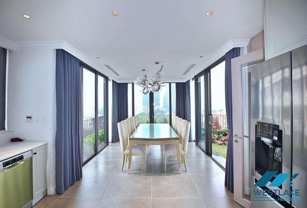 Beautiful 03 bedrooms apartment with nice terrace for rent in Tay Ho ward, Ha Noi