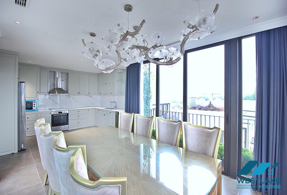 Beautiful 03 bedrooms apartment with nice terrace for rent in Tay Ho ward, Ha Noi