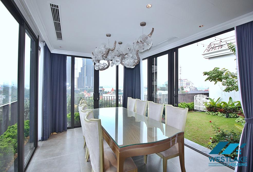 Beautiful 03 bedrooms apartment with nice terrace for rent in Tay Ho ward, Ha Noi