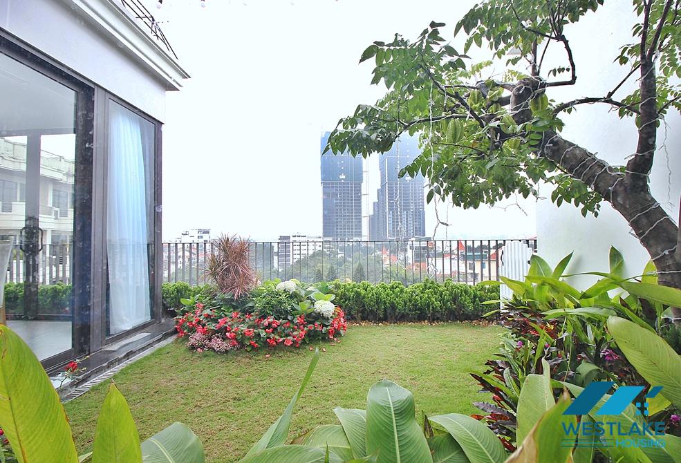 Beautiful 03 bedrooms apartment with nice terrace for rent in Tay Ho ward, Ha Noi