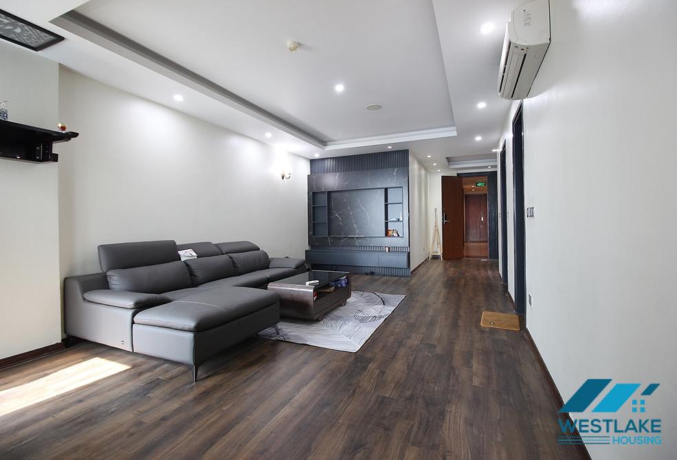 This three-bedroom high-floor apartment is fully furnished for rent in Ciputra, Tay Ho