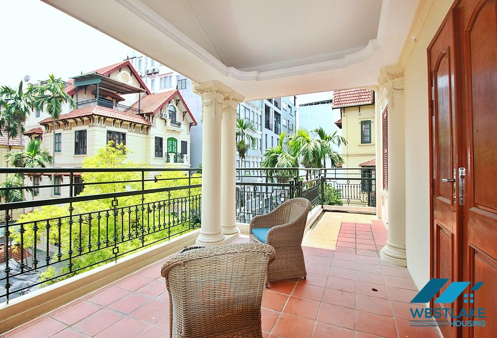 Spacious 5 bedrooms house with huge yard for rent in To Ngoc Van, Tay Ho ward, Ha Noi