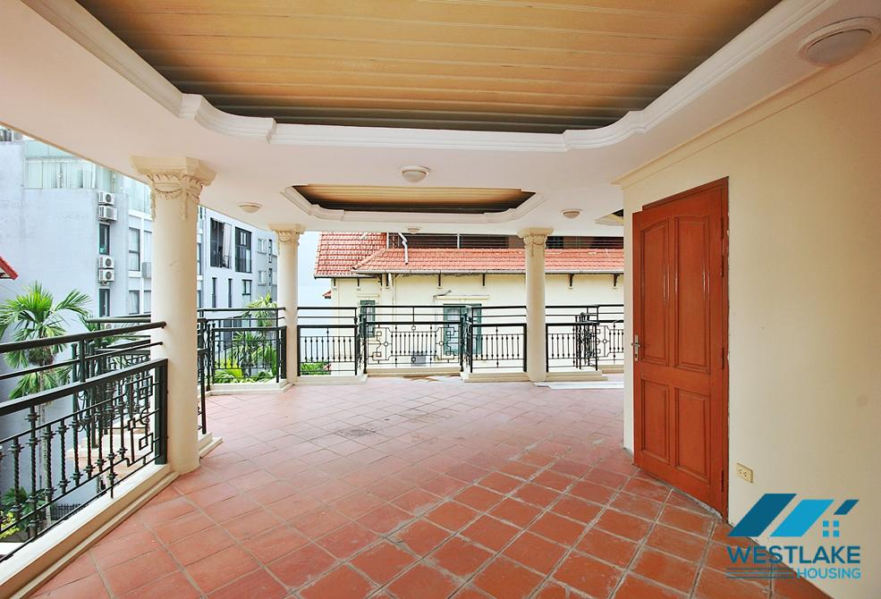 Spacious 5 bedrooms house with huge yard for rent in To Ngoc Van, Tay Ho ward, Ha Noi