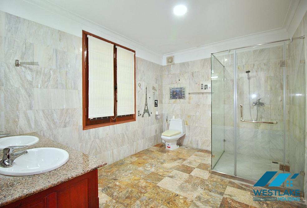 Spacious 5 bedrooms house with huge yard for rent in To Ngoc Van, Tay Ho ward, Ha Noi