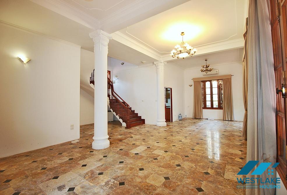 Spacious 5 bedrooms house with huge yard for rent in To Ngoc Van, Tay Ho ward, Ha Noi