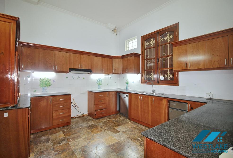 Spacious 5 bedrooms house with huge yard for rent in To Ngoc Van, Tay Ho ward, Ha Noi