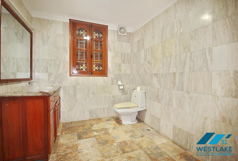 Spacious 5 bedrooms house with huge yard for rent in To Ngoc Van, Tay Ho ward, Ha Noi