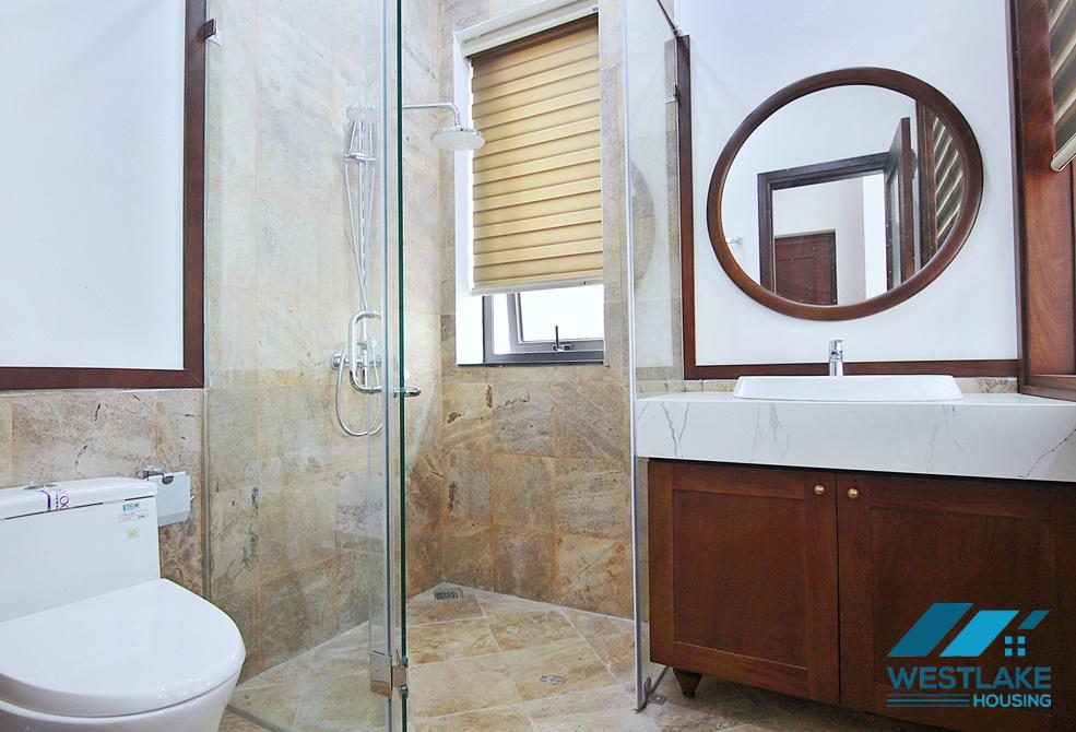 Spacious 4-bedroom apartment with a balcony on Tay Ho street, Tay Ho ward, Ha Noi for rent