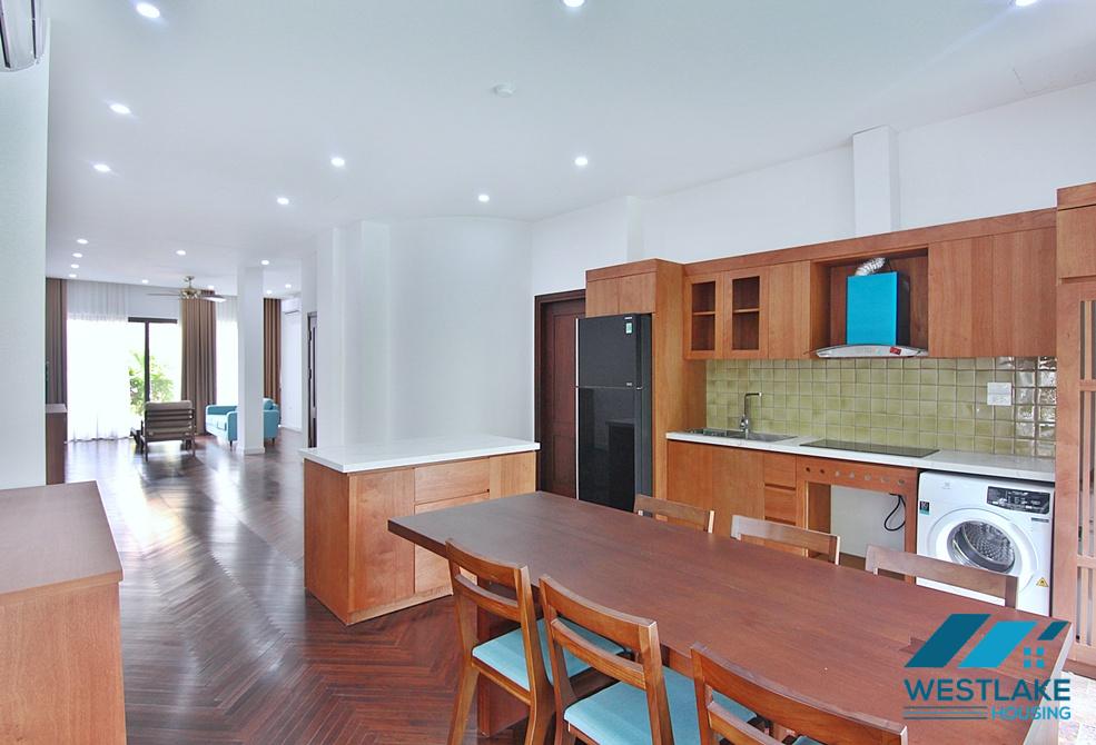Spacious 4-bedroom apartment with a balcony on Tay Ho street, Tay Ho ward, Ha Noi for rent