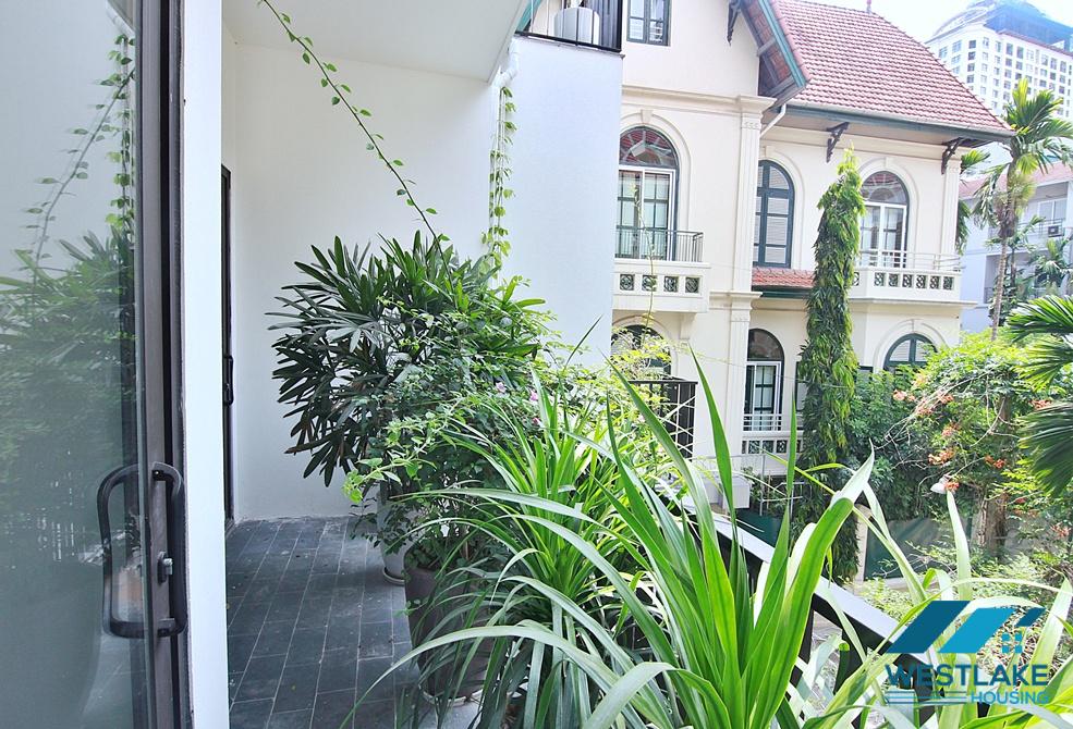 Spacious 4-bedroom apartment with a balcony on Tay Ho street, Tay Ho ward, Ha Noi for rent