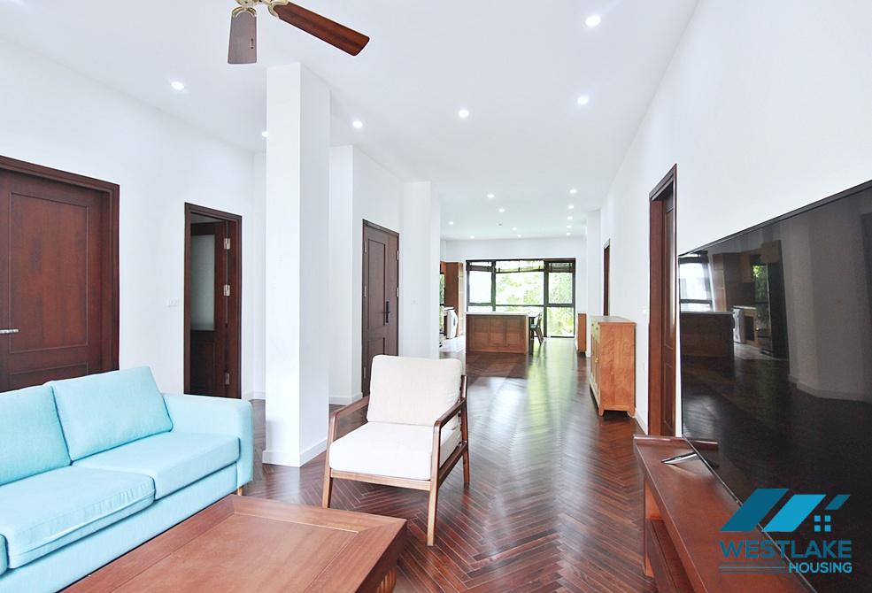 Spacious 4-bedroom apartment with a balcony on Tay Ho street, Tay Ho ward, Ha Noi for rent