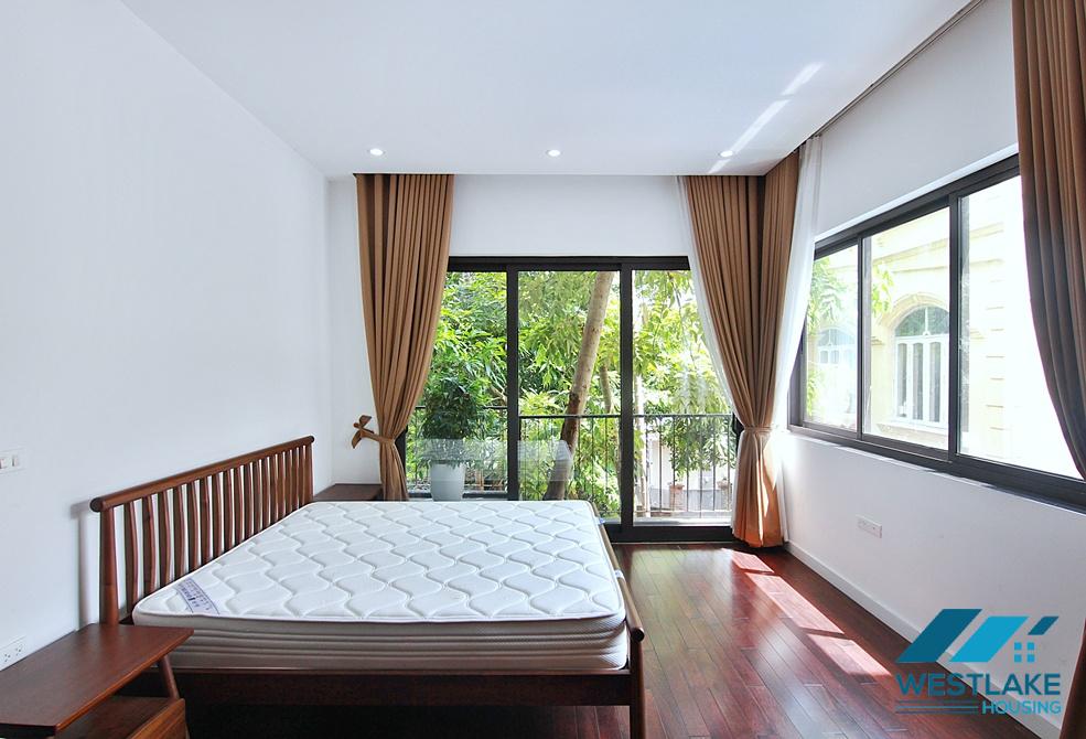 Spacious 4-bedroom apartment with a balcony on Tay Ho street, Tay Ho ward, Ha Noi for rent
