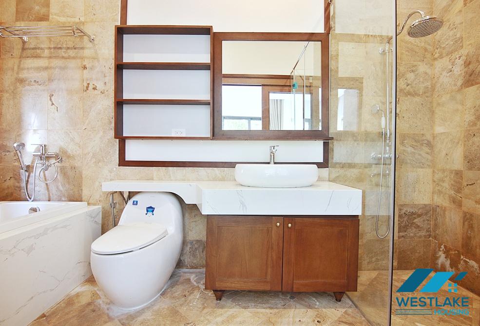 Spacious 4-bedroom apartment with a balcony on Tay Ho street, Tay Ho ward, Ha Noi for rent