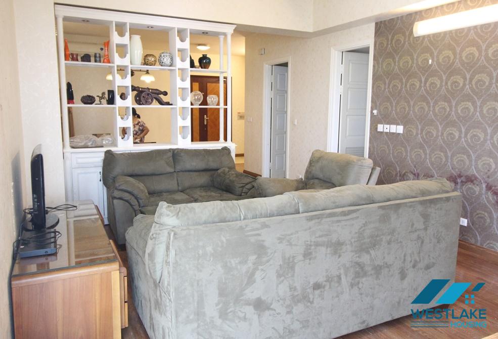 Fully furnished apartment with beautiful wooden floor is available for rent in Ciputra