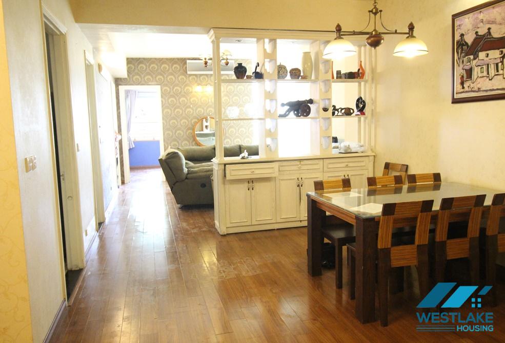 Fully furnished apartment with beautiful wooden floor is available for rent in Ciputra