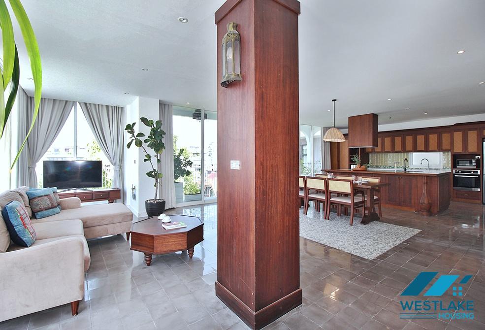 A luxurious 3 bedrooms apartment for rent in To Ngoc Van area, Tay Ho, Ha Noi