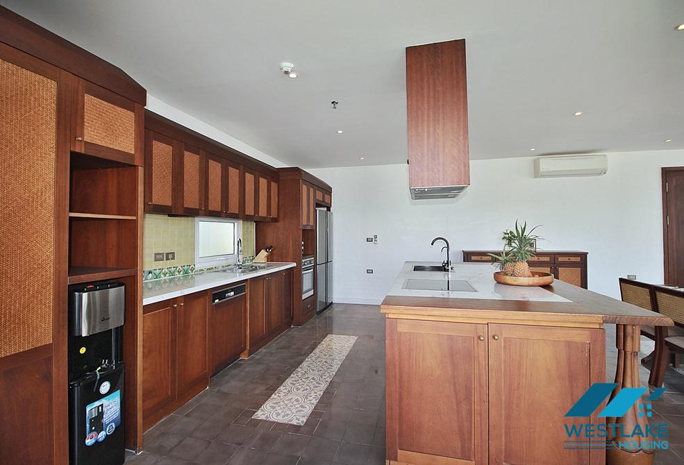 A luxurious 3 bedrooms apartment for rent in To Ngoc Van area, Tay Ho, Ha Noi