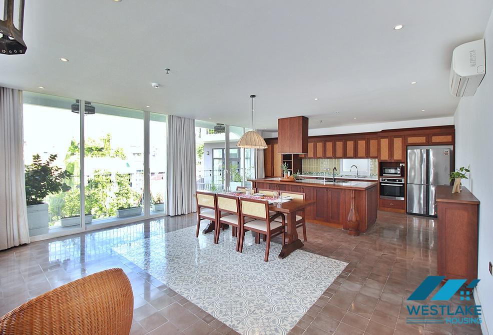 A luxurious 3 bedrooms apartment for rent in To Ngoc Van area, Tay Ho, Ha Noi