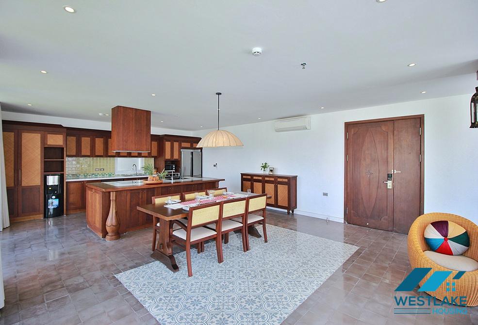 A luxurious 3 bedrooms apartment for rent in To Ngoc Van area, Tay Ho, Ha Noi