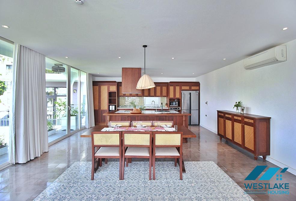 A luxurious 3 bedrooms apartment for rent in To Ngoc Van area, Tay Ho, Ha Noi