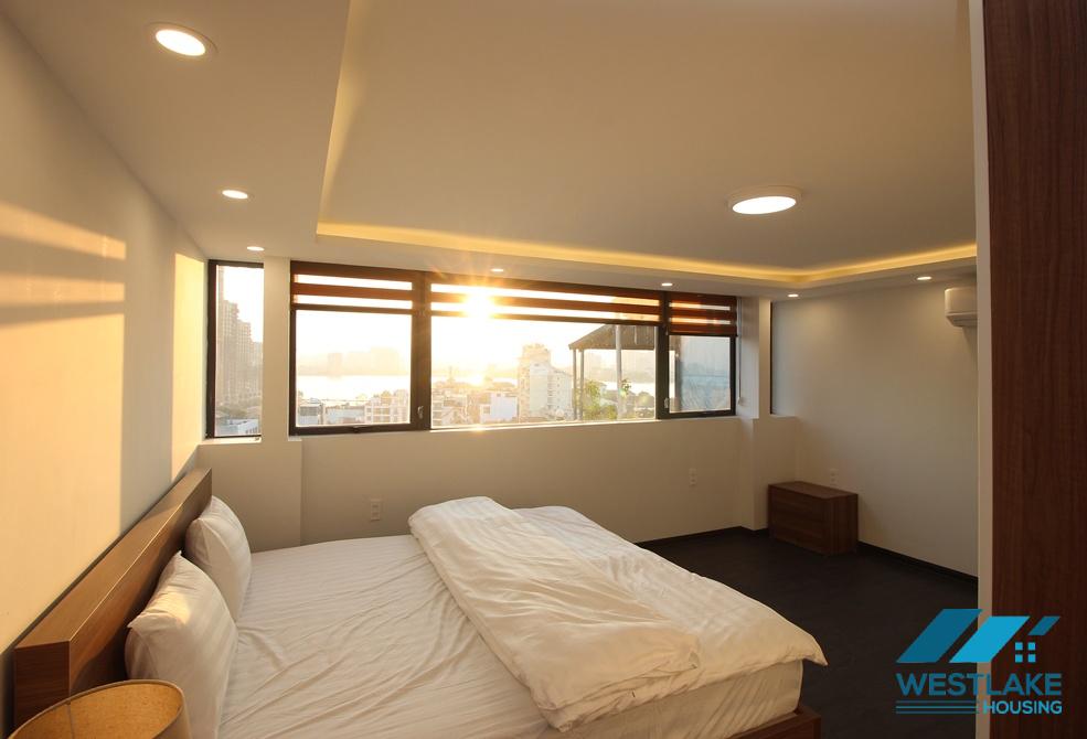 Lots of nature light 02 bedrooms apartment for rent on To Ngoc Van street, Tay Ho Ward, Ha Noi
