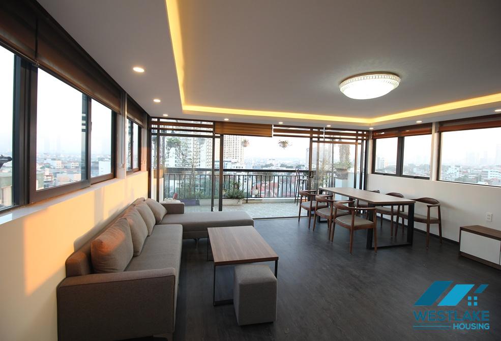 Lots of nature light 02 bedrooms apartment for rent on To Ngoc Van street, Tay Ho Ward, Ha Noi