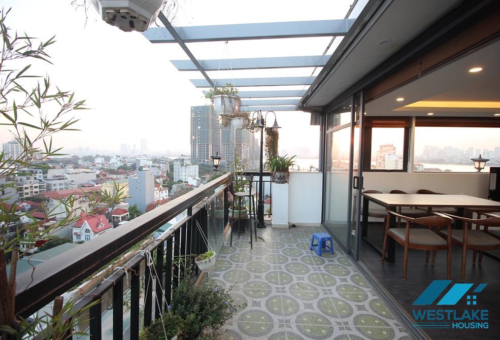 Lots of nature light 02 bedrooms apartment for rent on To Ngoc Van street, Tay Ho Ward, Ha Noi