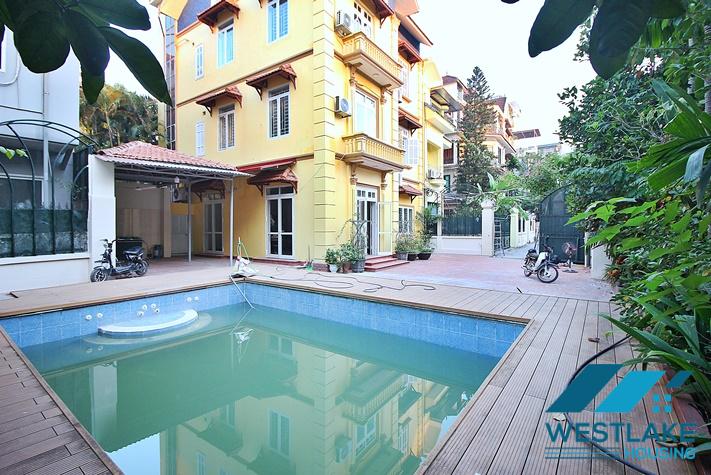 Cho Thuê Nhà 5 Phòng Ngủ Đẹp, Sân Vườn, Hồ Bơi Rộng Thoáng Mát Tại Tô Ngọc Vân, Tây Hồ, Hà Nội
