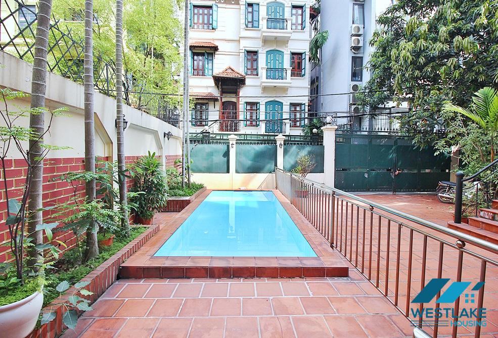 Large  house with outdoor swimming pool for rent in To Ngoc Van area, Tay Ho, Ha Noi