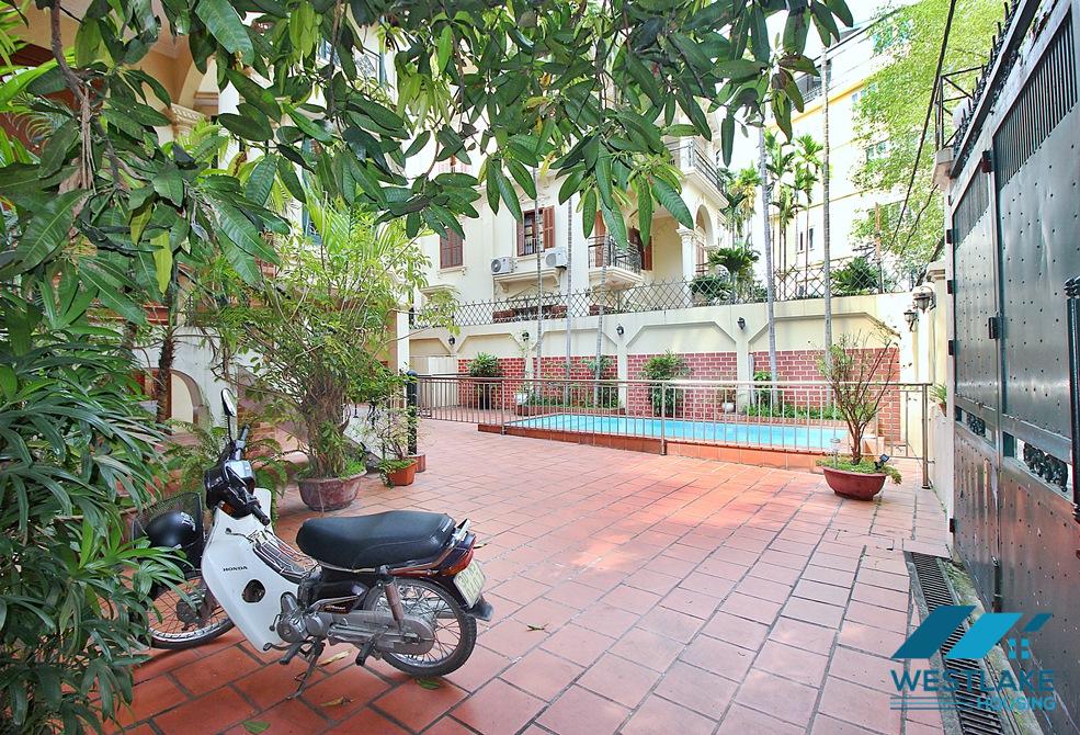 Large  house with outdoor swimming pool for rent in To Ngoc Van area, Tay Ho, Ha Noi