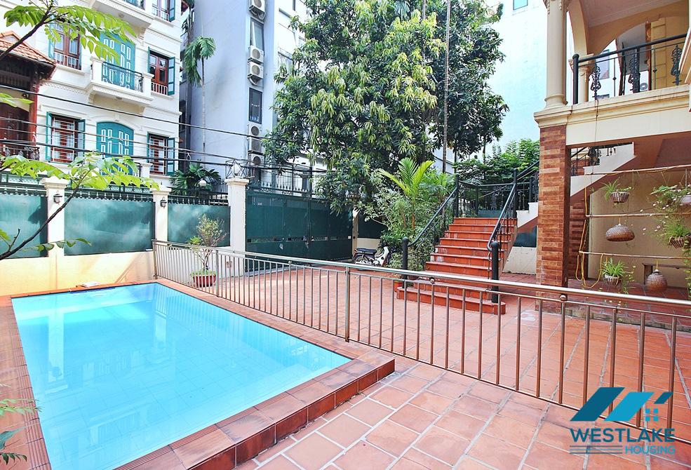 Large  house with outdoor swimming pool for rent in To Ngoc Van area, Tay Ho, Ha Noi
