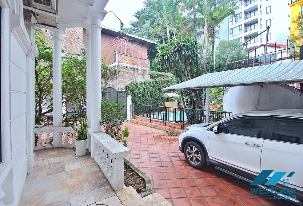Beautiful house with large courtyard and swimming pool  for rent in Tay Ho Ward, Ha Noi
