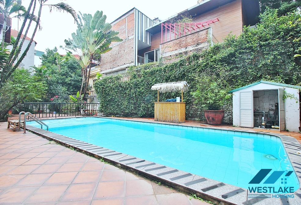 Beautiful house with large courtyard and swimming pool  for rent in Tay Ho Ward, Ha Noi
