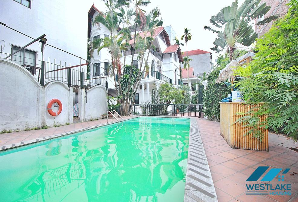 Beautiful house with large courtyard and swimming pool  for rent in Tay Ho Ward, Ha Noi