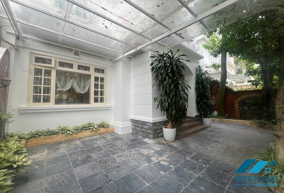 Garden 5 bedrooms house for rent in Ciputra, Tay Ho ward, Ha Noi