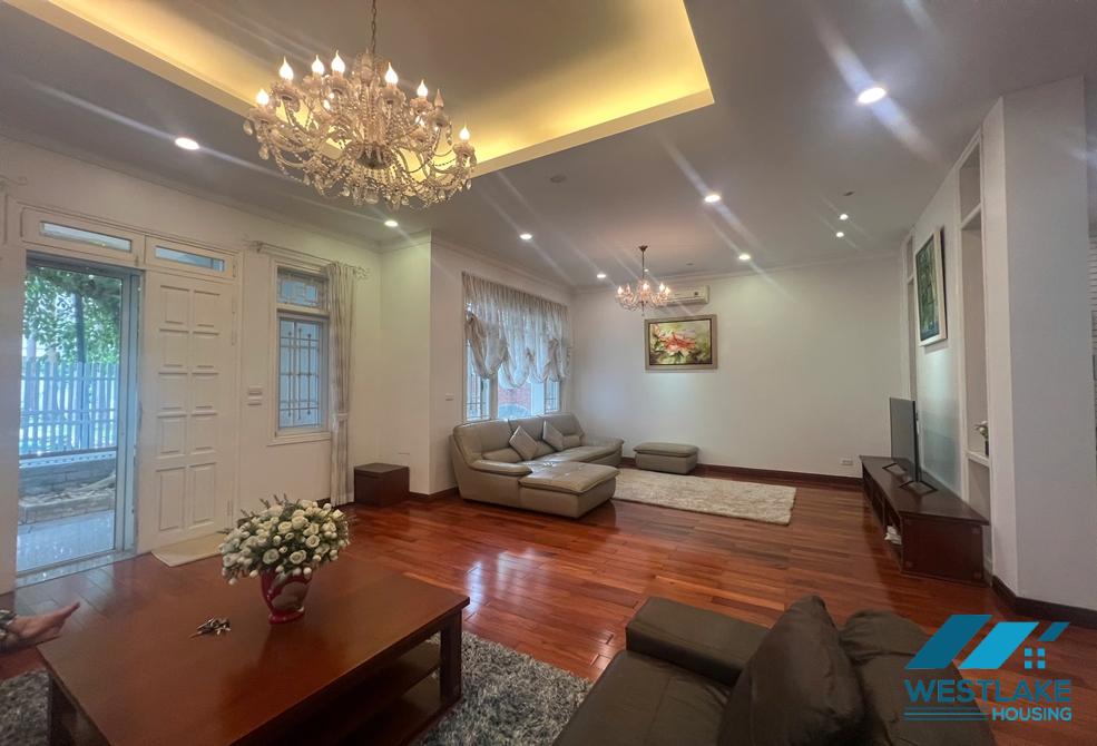 Garden 5 bedrooms house for rent in Ciputra, Tay Ho ward, Ha Noi