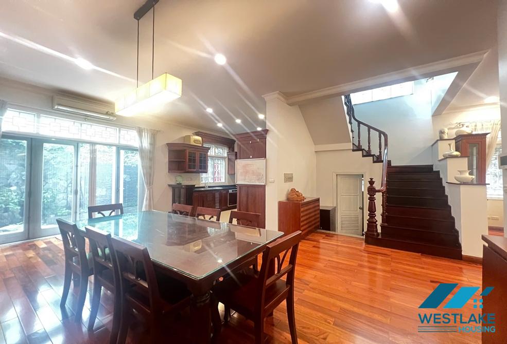 Garden 5 bedrooms house for rent in Ciputra, Tay Ho ward, Ha Noi