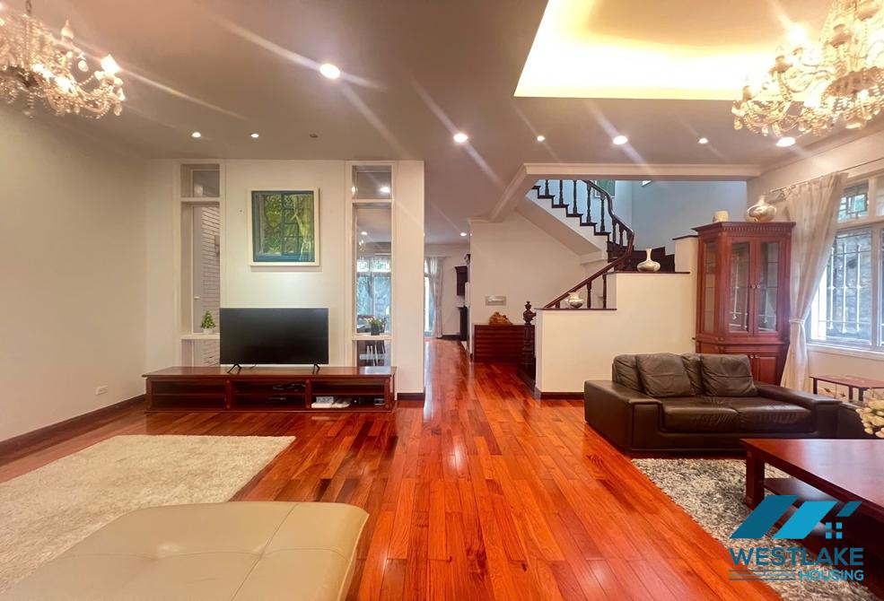 Garden 5 bedrooms house for rent in Ciputra, Tay Ho ward, Ha Noi