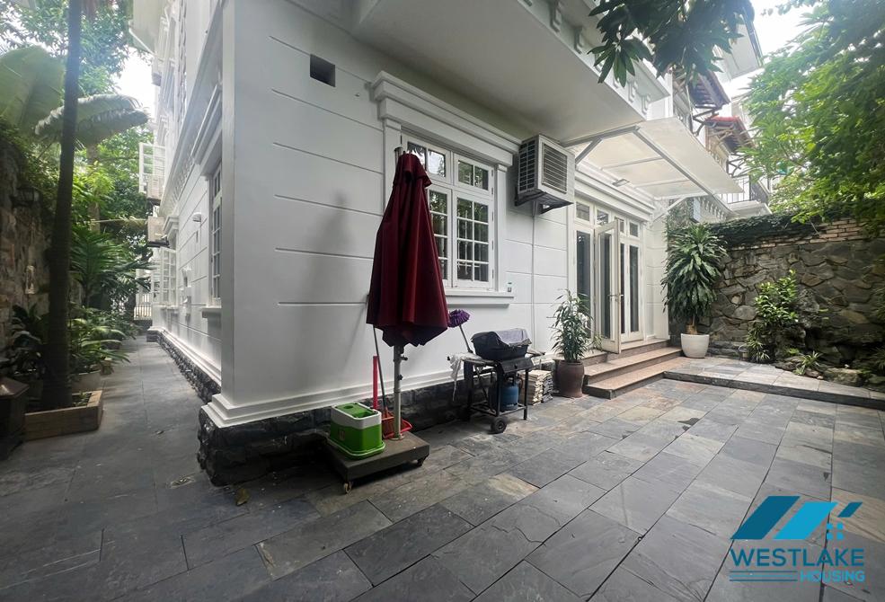 Garden 5 bedrooms house for rent in Ciputra, Tay Ho ward, Ha Noi
